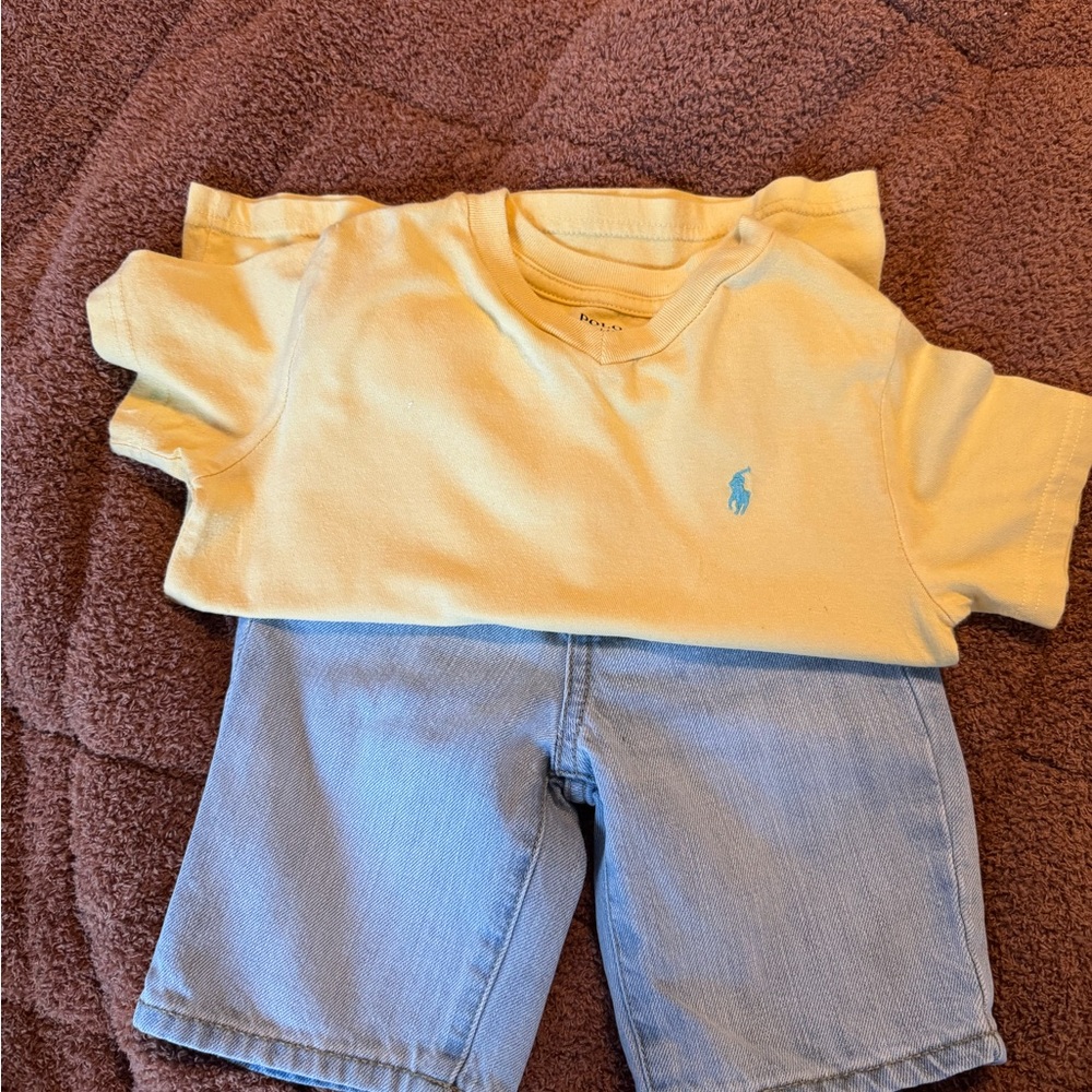 Ralph Lauren Light Yellow Kids Tee
